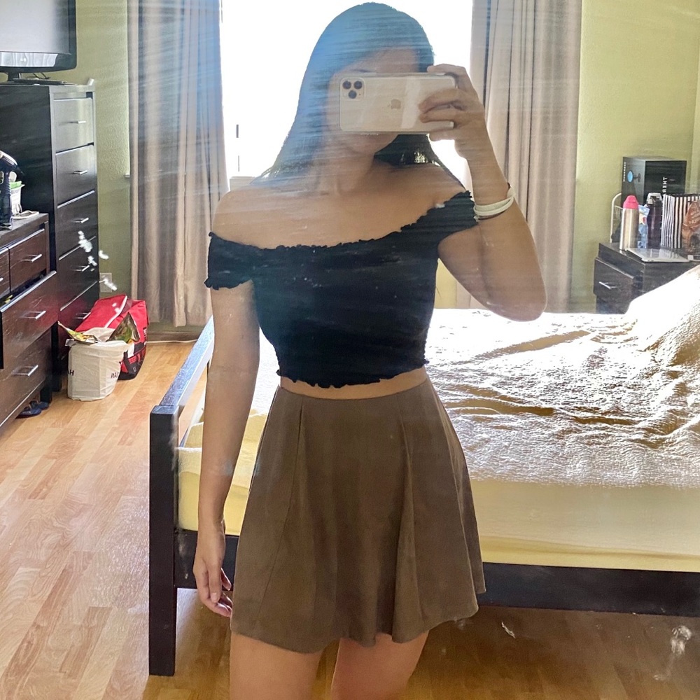 ❌SOLD❌ Brown Suede Mini Skirt - Forever 21